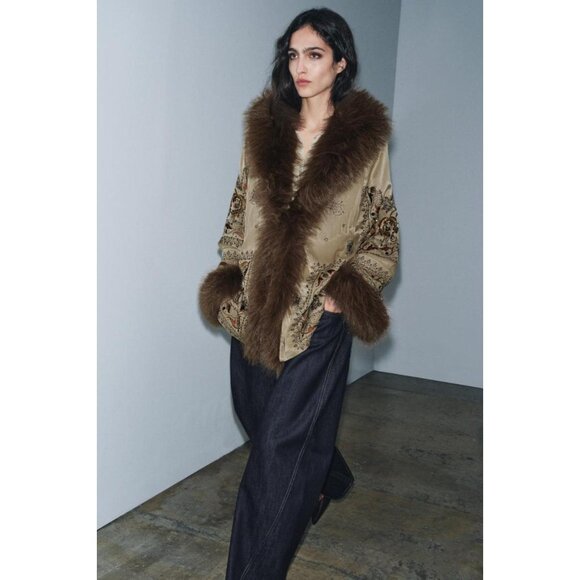 ZARA EMBROIDERED KIMONO ZW COLLECTION LIMITED EDITION - Picture 2 of 8